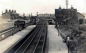 Oakley railway station, 1900